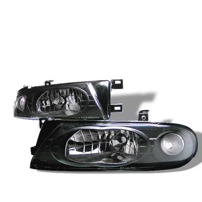 Spyder - Nissan Altima Spyder Crystal Headlights - Black - 333-NA93-BK