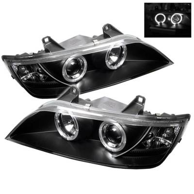 Spyder - BMW Z3 Spyder Projector Headlights - LED Halo - Black - 444-BMWZ396-HL-BK