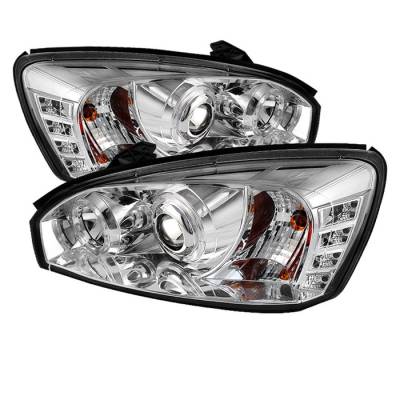 Spyder - Chevrolet Malibu Spyder Projector Headlights - LED Halo - LED - Chrome - 444-CM04-HL-C