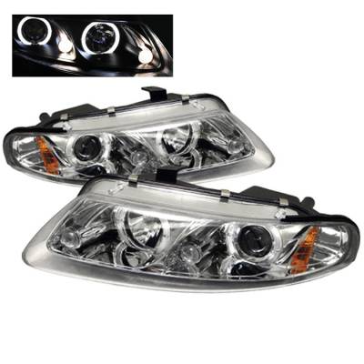 Spyder - Chrysler Sebring 2DR Spyder Projector Headlights - LED Halo - LED - Chrome - 444-DAV97-HL-C
