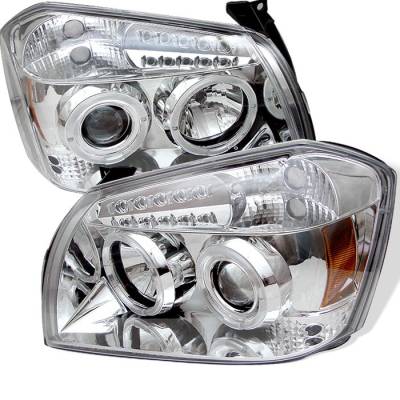 Spyder - Dodge Magnum Spyder Projector Headlights - LED Halo - LED - Chrome - 444-DMAG05-LED-C