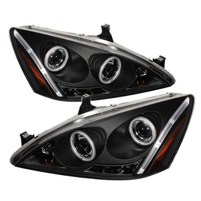 Spyder - Honda Accord Spyder Projector Headlights - CCFL Halo - LED - Black - 444-HA03-CCFL-BK
