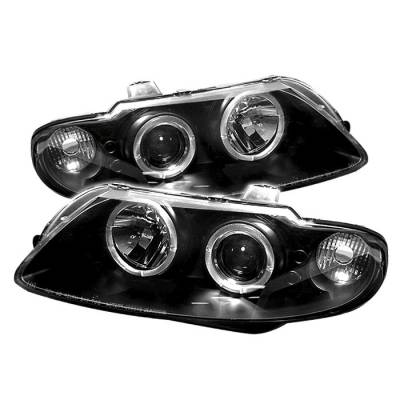 Spyder - Pontiac GTO Spyder Projector Headlights - LED Halo - LED - Black - 444-PGTO04-HL-BK