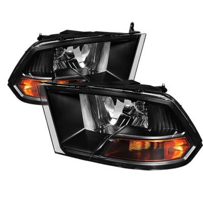 Spyder - Dodge Ram Spyder Crystal Headlights - Black - HD-JH-DR09-AM-BK