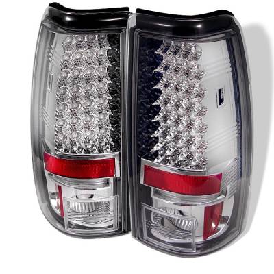Spyder - Chevrolet Silverado Spyder LED Taillights - Chrome - 111-CS99-LED-C