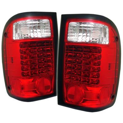 Spyder - Ford Ranger Spyder LED Taillights - Red Clear - 111-FR93-LED-RC