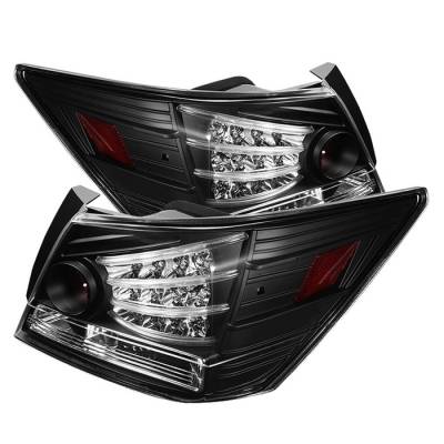 Spyder - Honda Accord 4DR Spyder LED Taillights - Black - 111-HA08-4D-LED-BK