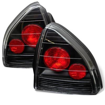 Spyder - Honda Prelude Spyder Euro Style Taillights - Black - 111-HP92-BK