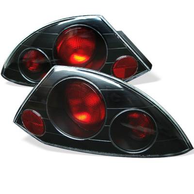 Spyder - Mitsubishi Eclipse Spyder Euro Style Taillights - Black - 111-ME00-BK