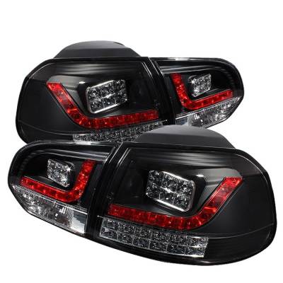 Spyder - Volkswagen Golf GTI Spyder LED Taillights - Black - 111-VG10-LED-BK