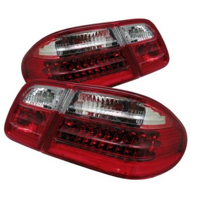Spyder - Mercedes-Benz E Class Spyder LED Taillights - Red Clear - ALT-CL-MBW210-LED-RC