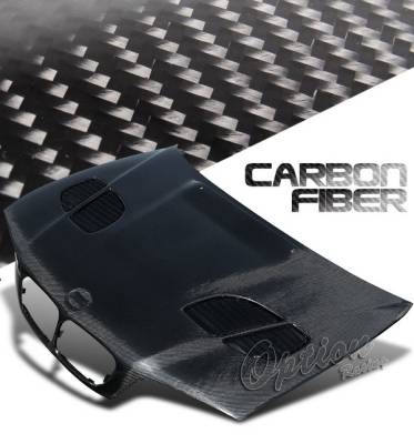 OptionRacing - BMW 3 Series Option Racing Carbon Fiber Hood - GTR Style - NRG-CH-BE46-03