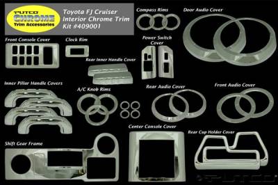 Putco - Toyota FJ Cruiser Putco Interior Chrome Accessory Kit - 34PC - 409001