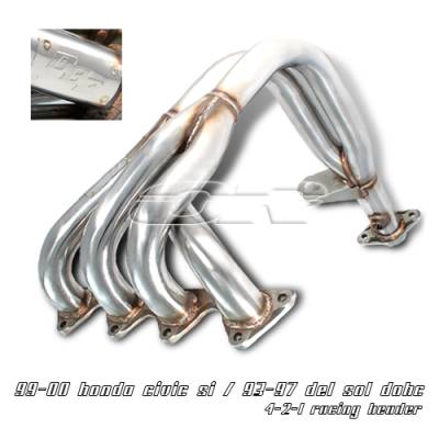 OptionRacing - Honda Civic Option Racing Racing Exhaust Header - 43-20121