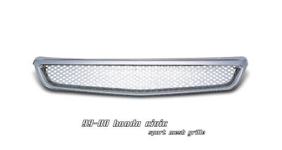 OptionRacing - Honda Civic Option Racing Mesh Sport Grille - 65-20207
