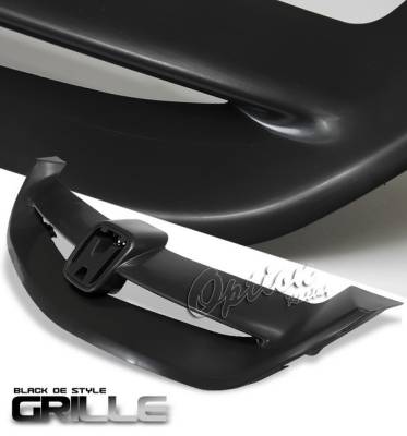 OptionRacing - Honda Civic Option Racing Black Grille - OEM Style - 80-20101