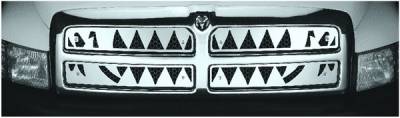 Pilot - Dodge Ram Pilot Stainless Steel Fang Grille Insert - Set - SG-351