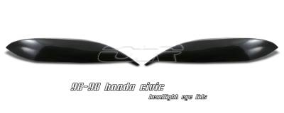OptionRacing - Honda Civic Option Racing Headlight Eyelids - 49-20110