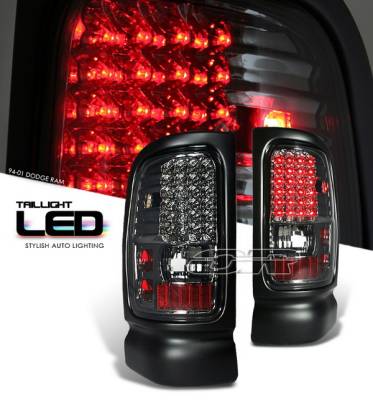 OptionRacing - Dodge Ram Option Racing LED Taillights - Smoke Full LED Version - 75-17183