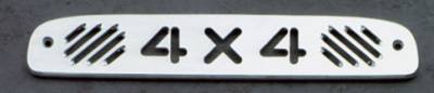 All Sales - All Sales Third Brake Light Cover - 4X4 Design - Brushed - 44008