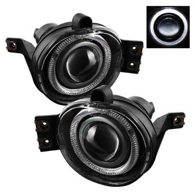 Spyder - Dodge Ram Spyder Halo Projector Fog Lights - Clear - FL-P-DRAM02-HL