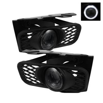 Spyder - Ford F150 Spyder Halo Projector Fog Lights - Smoke - FL-P-FF15099-HL-SM