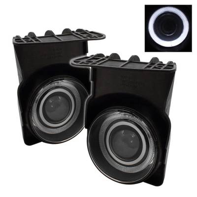 Spyder - GMC Sierra Spyder Halo Projector Fog Lights - Smoke - FL-P-GS03-HL-SM