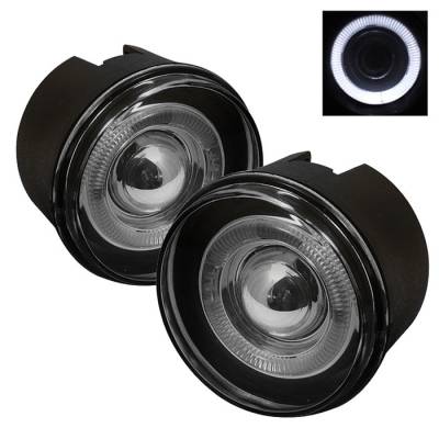 Spyder - Jeep Grand Cherokee Spyder Halo Projector Fog Lights with Switch - Smoke - FL-P-JGC05-HL-SM