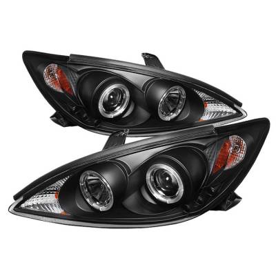 Spyder - Toyota Camry Spyder Projector Headlights - LED Halo - LED - Black - 444-TCAM02-HL-BK