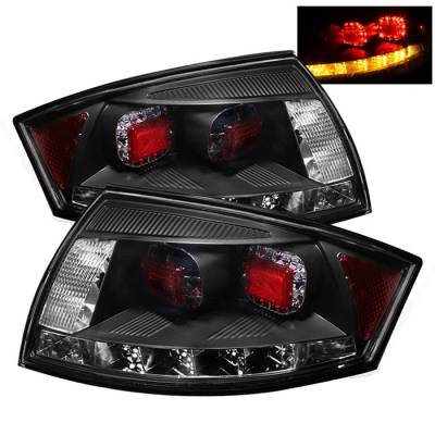 Spyder - Audi TT Spyder LED Taillights - Black - 111-ATT99-LED-BK