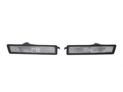 Depo - BMW 5 Series Black Frame Clear Front Or Rear DEPO Bumper DEPO Side Marker Lights