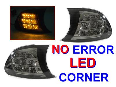 Depo - BMW E46 2D/Cabrio Crystal Smoke Amber DEPO Led Corner Lights