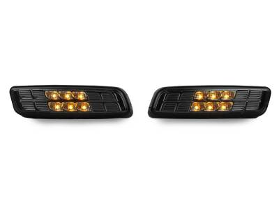 DEPO Chrome Crystal Clear Front Bumper Side Marker Lights For 00-05 Lexus IS300