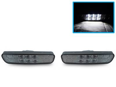 Depo - Lexus RX300 Crystal Smoke White Led DEPO Front Bumper Side Marker