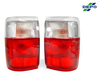 Depo - Toyota 4Runner Red/Clear Rear DEPO Tail Light