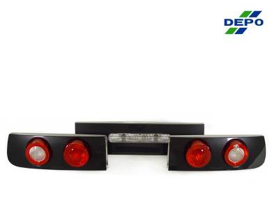 Depo - Nissan 300ZX Carbon Fiber 3 Pieces Rear DEPO Tail Light Set