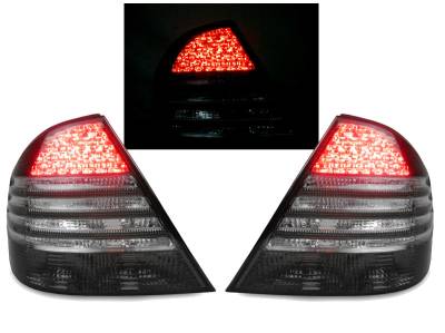Depo - Mercedes W220 S-Class Led Facelift Look Smoke DEPO Tail Lights w/ Circuit Board