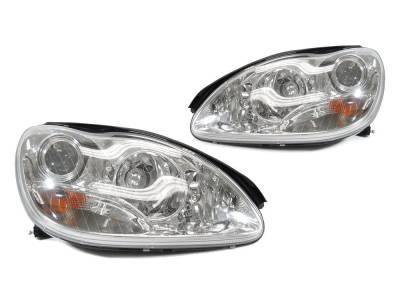 Depo - Mercedes W220 S-Class Facelift Style Dot Chrome Projector DEPO Headlight