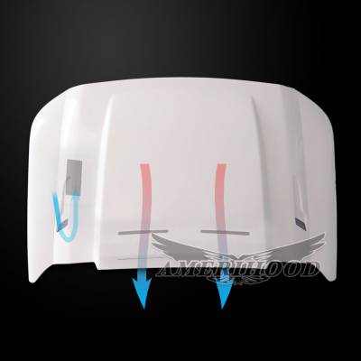 AmeriHood - Ford F-250 3" Cowl AmeriHood Ram Air Hood F2511AHCWLFHW