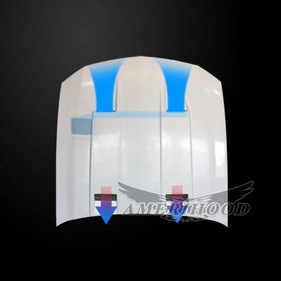 AmeriHood - Ford Mustang Type 3 AmeriHood Ram Air Hood FM05AHT3FHW