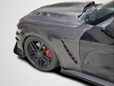 Carbon Creations - Ford Mustang GT350 Look Carbon Fiber Creations Body Kit- Fenders 115443