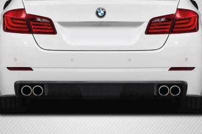 Carbon Creations - BMW 5 Series 4DR Wave Carbon Fiber Rear Bumper Lip Body Kit 119086