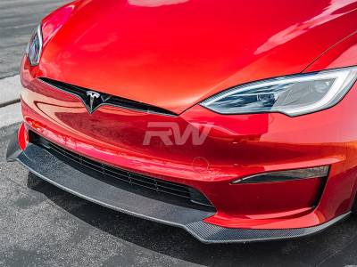 RW Carbon - Tesla Model S / S Plaid Carbon Fiber Front Lip tesla029
