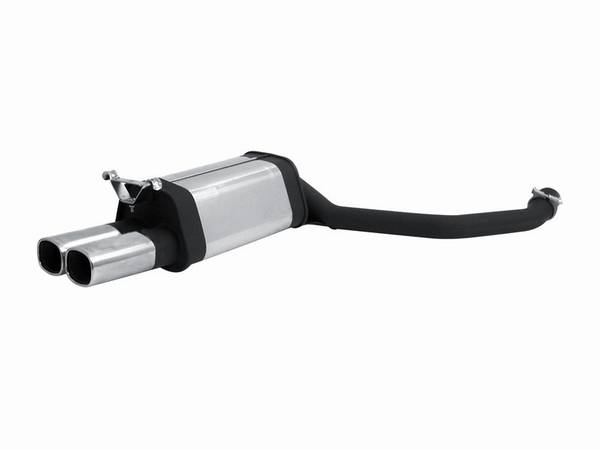 Remus - Mercedes-Benz C Class 190E Remus Rear Silencer with Dual Exhaust Tips - Square - 506588 0502