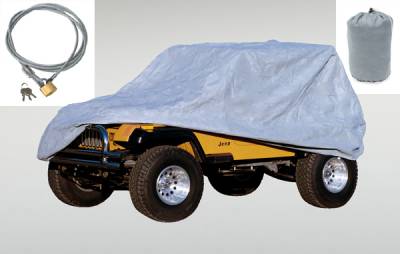 Omix - Rugged Ridge Full Car Cover Kit - 3 Piece with Bag and Lock - 13321-72