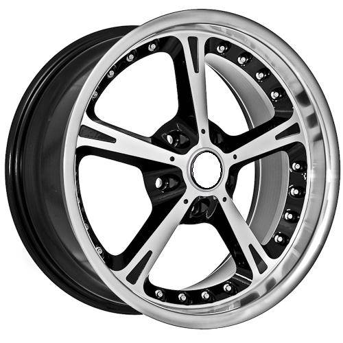 Euro Styles - 820 Silver Black With Polished Lip