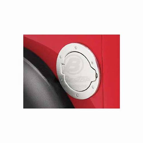 Omix - Omix Bestop Fuel Door - Brushed Aluminum - 43103-00