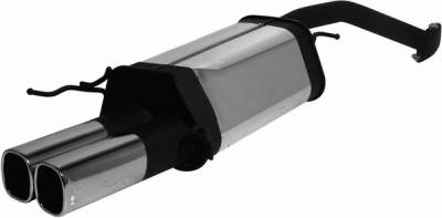 Remus - Mazda MX6 Remus Rear Silencer with Dual Exhaust Tips - Square - 457091 0520
