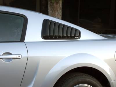 GT Styling - Ford Mustang GT Styling Smoked Louvered Quarter Window Cover - Pair - GT4812