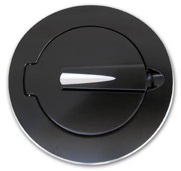 PirateMFG - Ford Mustang Pirate Black Anodized Billet Fuel Door - Each - MU0029SB